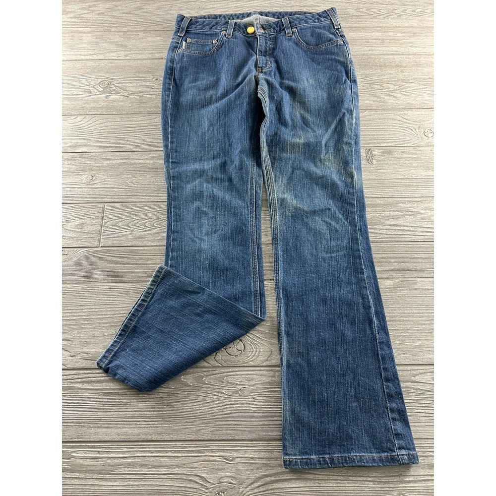 Carhartt Jeans Womens 8X32 Curvy Fit Blue Denim Cotton Stretch WB014 VTB Ladies